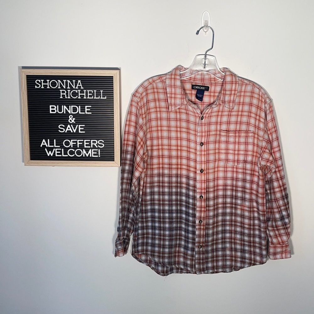 Custom Bleached Flannel Size Large - image 1